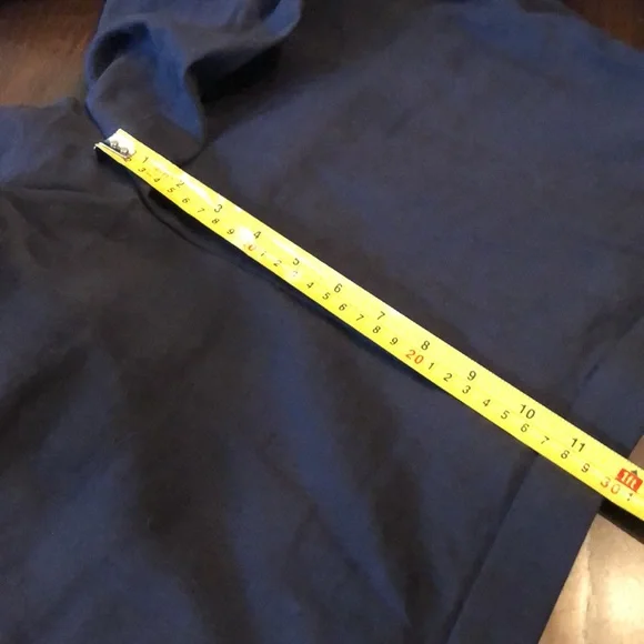 Theory Linen blend pull-on, front pockets, elastic back/waist, faux fly pants - Picture 7 of 8